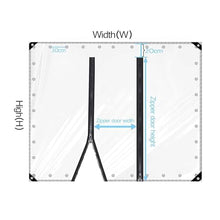 WQPMRMG Outdoor Waterproof Clear Tarp Curtains with Zip Door - Transparent PVC Side Panels for Gazebo & Pergola, 5x2.8m, Heavy-Duty Plastic Tarpaulin for Patio Protection