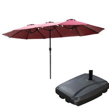 GYYDXXFC Outdoor Table Market Yard Umbrella, Patio Umbrella with Base, Outdoor Sunshade Umbrella, Windproof for Patio Garden Backyard(Red,Small Base)