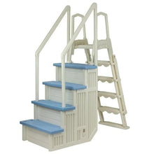 Pearl White w/Tranquil Blue Steps and Flip-Up Ladde for Aqua Select