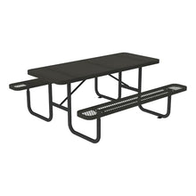Norwood Commercial Furniture Open Air Series 6' Solid Writable Surface Rectangle Picnic Table with Benches, Commercial-Grade Steel Portable Outdoor Picnic Table