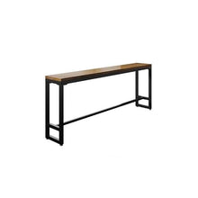 DLYZAYE Bar Table Solid Wood Bar Table Bar Iron Long Table, Cafe Restaurant Window Balcony High Table Counter Height Table