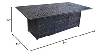 Patio Land Elizabeth Outdoor Cast Aluminum Powder Coated Double Burner Bar Table - Antique Bronze