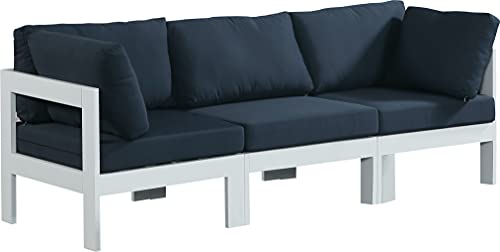 Meridian Furniture 375Navy-S90A Nizuc Collection Modern | Contemporary Outdoor Patio Modular Sofa