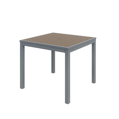 Olio Designs Series Ivy Square Patio Table, Mocha/Silver
