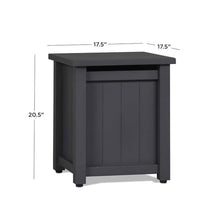 Afuera Living Modern Propane Tank Cover, 20.5" H x 17.5" W, Powder-Coated Metal/Plastic, Gray Finish, Rectangle Design, UV/Rust-Resistant Outdoor Accessory Doubles as Side Table