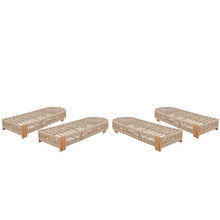 callmego Woven Rattan Outdoor Coffee Table with Solid Acacia Wood Top – Stylish Patio Furniture for Balcony, Garden, and Yard Use (Teak+ Beige + Acacia Wood + Rope)