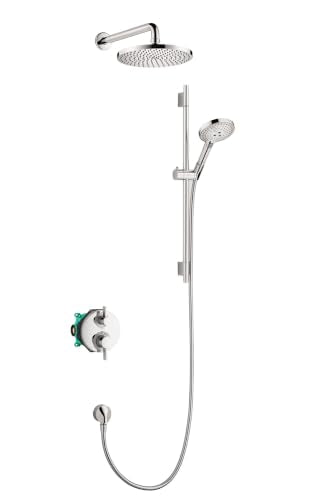 hansgrohe Raindance S 1 Shower Set with QuickClean 1.75 GPM, Chrome, 06159000