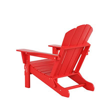 WO Home Furniture HDPE Adirondack Chairs Tables Set of 7 PCS Poly Outdoor Coffee Square Side End Tables UV/Weather Resistant for Patio, Balcony, Backyard, Porch, Garden, Lawn (Red)