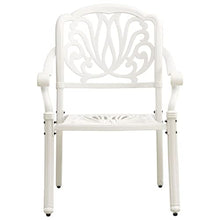 YUHI-HQYD 5 Piece Bistro Set,Conversation Furniture,Afternoon Tea Suit,Party Furniture,Perfect for Patio, Garden, Porch,Family Room,Sitting Area, Cast Aluminum White