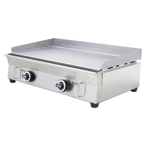 Banfluxion Natural Gas Grill Griddle 28.94"x16.14", Stainless Steel Countertop Flat Top with 2000Pa Low-Pressure Valve, 2-Zone Temperature Control 122-572°F for Home Camping Restaurant BBQ Teppanyaki