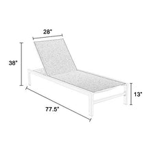 PEAK HOME FURNISHINGS 2-Piece Outdoor Aluminum Chaise Lounge Set Navy