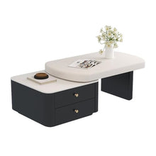 DINBOZ26X Living Room Table Modern Luxury Expandable Solid Wood Coffee Table for Living Room, Compact Design, High-End Multifunctional Furniture Outdoor Side Table