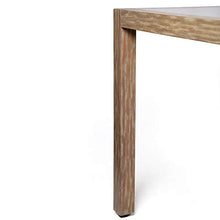 Armen Living Sienna Outdoor Eucalyptus Dining Table with Grey Teak Finish and Concrete Top
