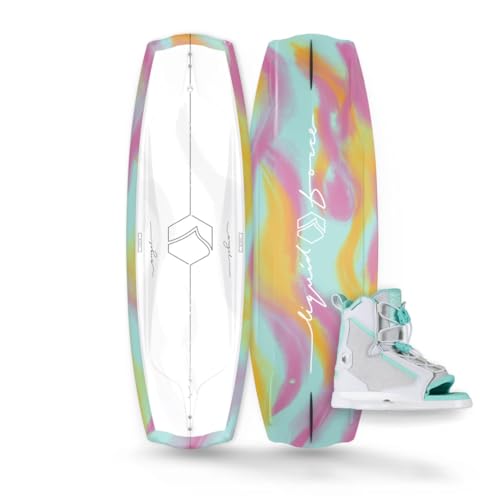 Liquid Force 2024 Angel Wakeboard 139cm with Plush Wakeboard Bindings Package Multi