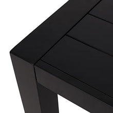 Seeheool Rectangular Outdoor Dining Table with Metal Frame for Patio Backyard Garden Deck Porch 70" x 35" x 30" Black