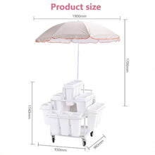 Hubxinly Rolling Flower Display Rack with 18 Buckets