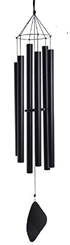 Music of the Spheres Handcrafted Hawaiian Tenor Wind Chime 60" Black