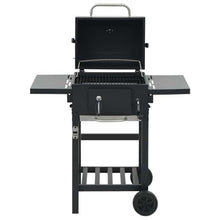 Charcoal BBQ Grill with Bottom Shelf Black