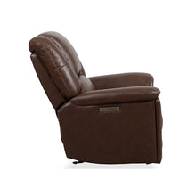 Flexsteel Preston Brown Leather Power Gliding Recliner with Power Headrest & Lumbar