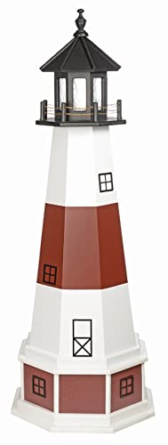 Furniture Barn USA 5' Montauk Replica Hybrid Lighthouse with Base, Standard Lighting