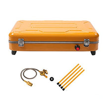 Small Propane Gas Grills Outdoor/Indoor Portable Cooking Camping Stove Smokeless Barbecue Grill Yellow