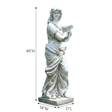 GENUINQ 46'' H Greek Muse Euterpe Nymph Statue Garden Decor
