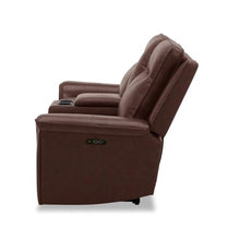 Liberty Furniture Avery Power Reclining Loveseat with Storage Console, Cupholders, USB Charging Ports - Cognac Leather