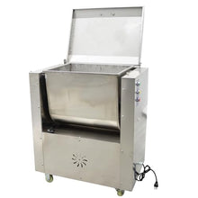 HayWHNKN Electric Meat Mixer 60L Stainless Steel Commercial Mixer Silver