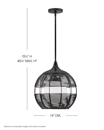 Hinkley Maddox Outdoor Large Bohemian Orb Pendant Light Black