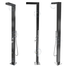 No Worries Products Stainless Steel Outdoor Shower Panel Black