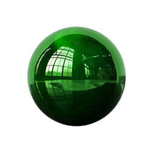 YDJIANCAI 1 Pcs Stainless Steel Gazing Globe Ball, Hollow Mirror Globe Floating Reflective Ball Polished Shiny Sphere for Home Garden Pond Outdoor Swimming Pool Decoration Green(Size:20.47 in/52 cm)