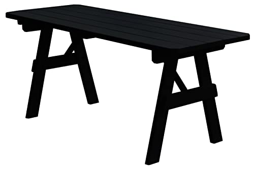Furniture Barn USA Pine 8' Traditional Table, Black