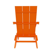 WestinTrends 8-Piece Modern Poly Folding Adirondack Chair Set Orange