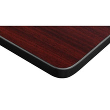 Regency Kee 48" Square Height Adjustable Classroom Table Mahogany Brown
