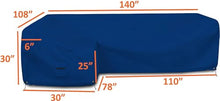 Covers & all Patio Sectional Sofa Cover 18 Oz - 100% Waterproof & Weather Resistant PVC Coated 108" x 140" x 30" x 30" L Shape Sofa Cover for Indoor/Outdoor (Left Side, Blue)