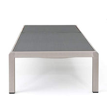 Christopher Knight Home Cape Coral Outdoor Mesh Chaise Lounges, 2-Pcs Set, Dark Grey / Silver
