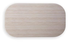 Signature Design by Ashley Angel Island Casual Outdoor Coffee Table with Lower Shelf, Beige & Medium Brown