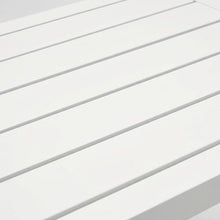 Outdoor Escape White Square Outdoor Patio Bar Table, Contemporary Style, 35W X 35D X 40H Inches, Durable Finish, for Dining, Entertaining
