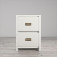 Home Square 2-Piece Kids Nightstand & Twin Metal Loft Bed Set White