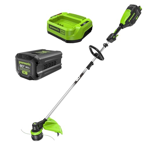 Greenworks 80V 16 in Cordless String Trimmer, 2.0 Ah Battery