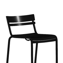 Flash Furniture Commercial Metal Indoor/Outdoor Barstool, Black, 2-Pack