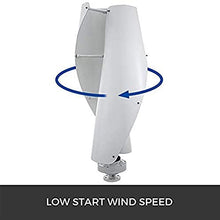 1000W Vertical Wind Turbine,3 Phase Permanent Magnet Generator 12V 24V 48V Vertical Axis Coreless Wind Turbine (12V with Controller, White),12v