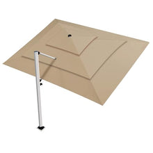 EliteShade USA APOLLO 3-Tier 10x13FT Full Aluminum Cantilever Patio Umbrella for Outdoor Restaurant Garden Courtyard Deck Pool and Marketing with Light (No battery), Heather Beige