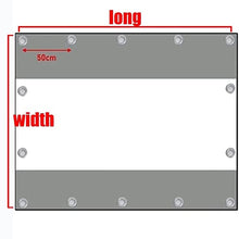 Outdoor Curtains Clear Tarp with Eyelets PVC Heavy Duty Waterproof Tarpaulin Panel Weather Resistant Partition Curtain for Pergola Porch Gazebo Garden (Color : Gray Size : 2.5x5m) (Gray 6x6m)