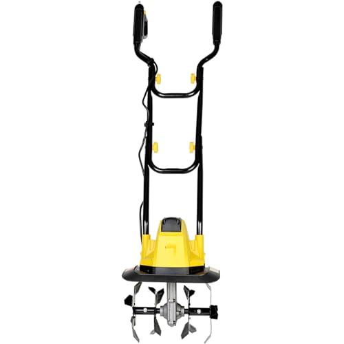 JOMRTS Wired Electric Lawn Mower Small Lawn Mower Handheld Portable Multifunctional Lawn Mower Mowing Artifact Soil Scarifier Yellow