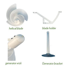 10W Micro Spiral Wind Turbine Generator, High-Efficiency DIY Breeze-Start Helical Generation Model Vertical Axis Wind Turbine Generator Model Permanent Magnet Power Model(5PCs)