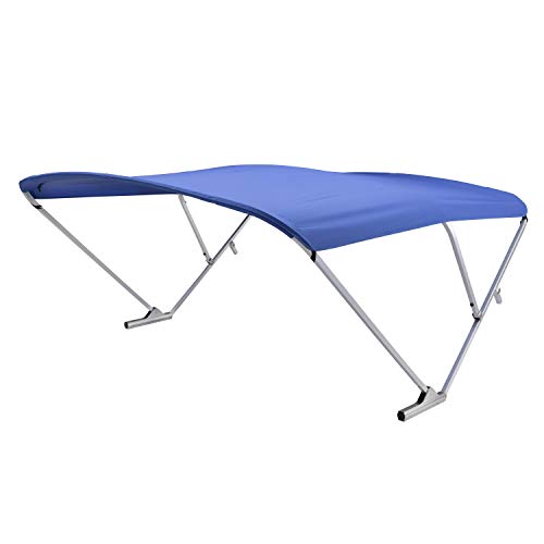 SureShade Power Pontoon Bimini Top - Clear Anodized Frame Pacific Blue