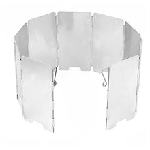 9 Windshield -Light Stainless Steel Plate Hiking Supplies Camping Accessories Outdoor Cooking