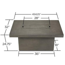 Real Flame Ventura Rectangle Propane or Natural Gas Fire Pit Table - 31" Linear Stainless Steel Burner, Lave Rock Filler, Storage Cover