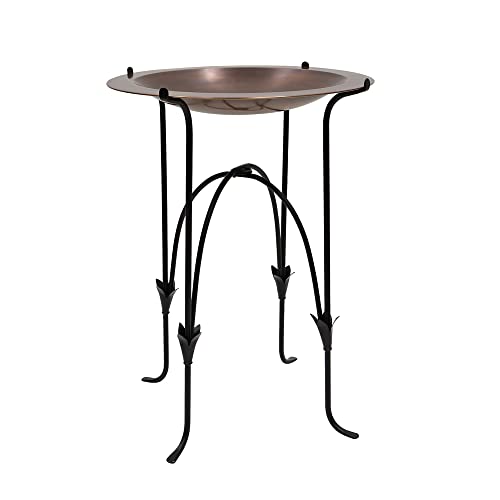 Achla Designs 201-0004 24" Classic Phoebe Stand Birdbath, Antique Copper Plated